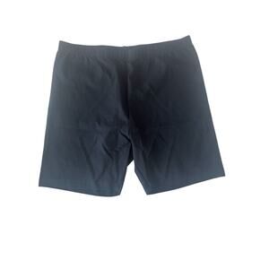 LANDS END Navy Sport Knit Cotton Elastic Waist Pull On Shorts Women Medium #6083